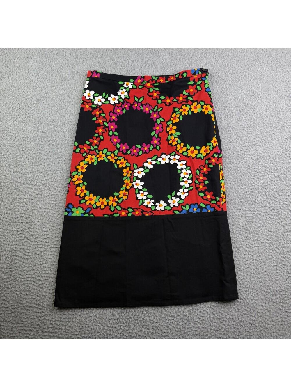 agnès b. PARIS Vintage Floral A-Line Skirt Size 36 (26x24) 100% Cotton